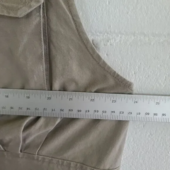 LL Bean Vintage Fishing Field Vest Men's LG Khaki Photography Hunting Back Pouch